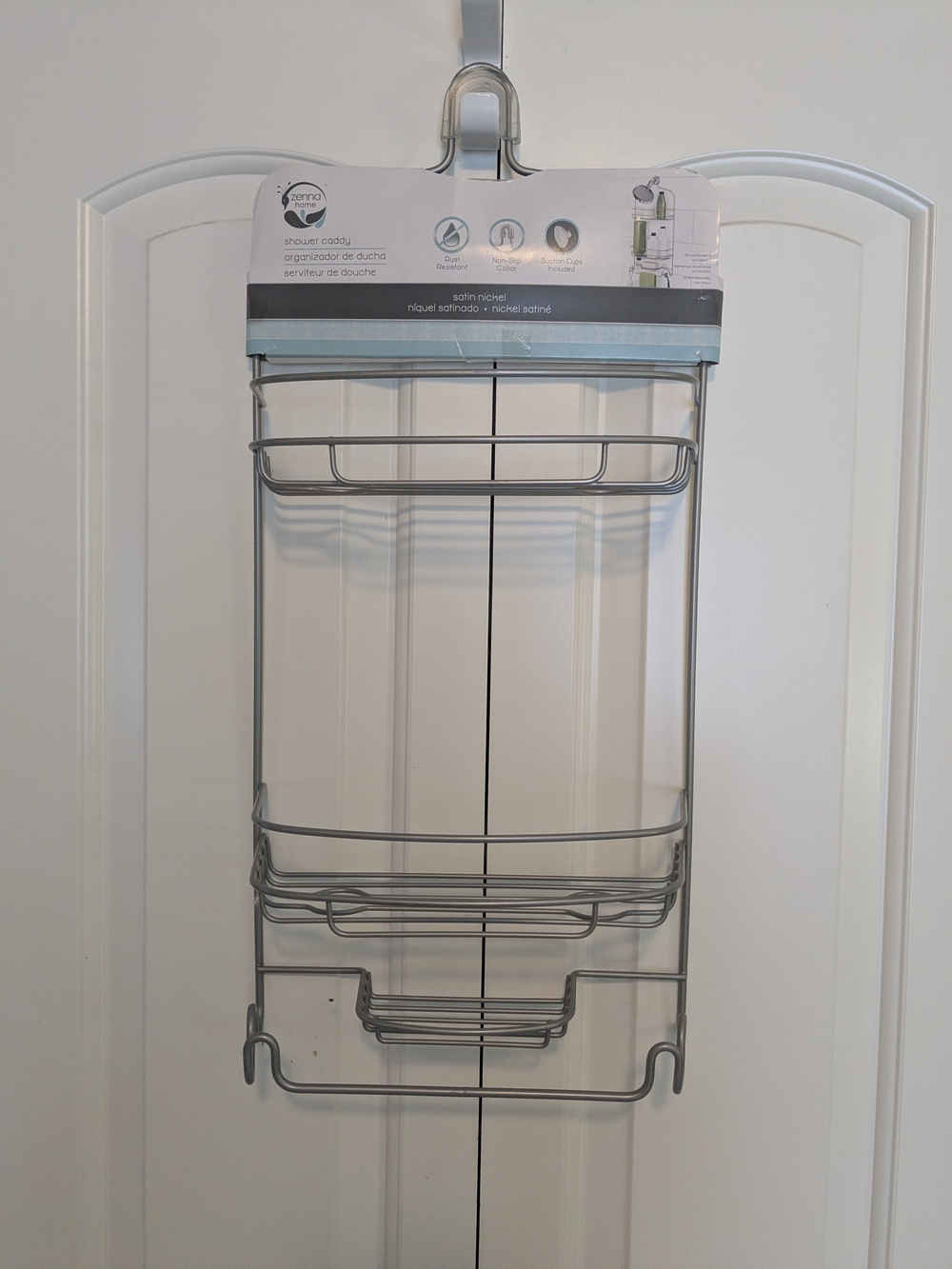 Silver Shower Caddy - Hanging Organizer